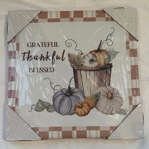 Grateful Thankful Blessed Wall Decor